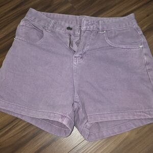 Women's Washed Lilac Denim Shorts